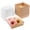 Brown-100, variant on Small Charcuterie Boxes With Clear Lids  To Go Paper Disposable Food Containers 5 Inches Bakery Dessert For Sandwich Cookie Pastry Cake Slice (black 100ct)