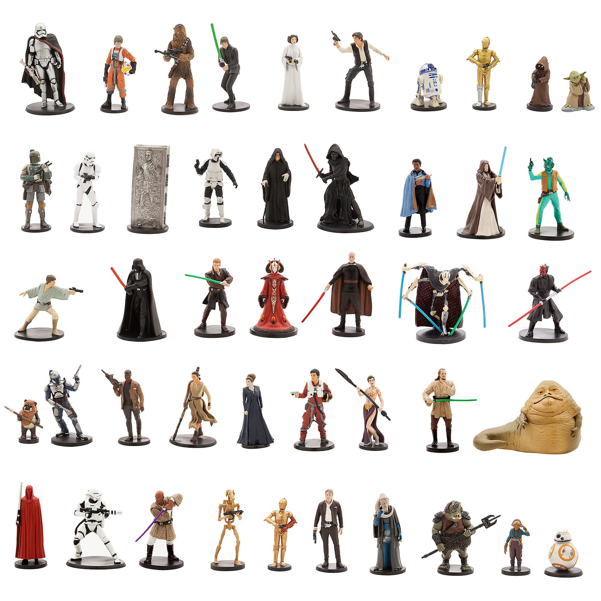 star wars Yoda Darth Vader Luke Rey minifigures C-3PO Boba Fett Mandalorian Toys 