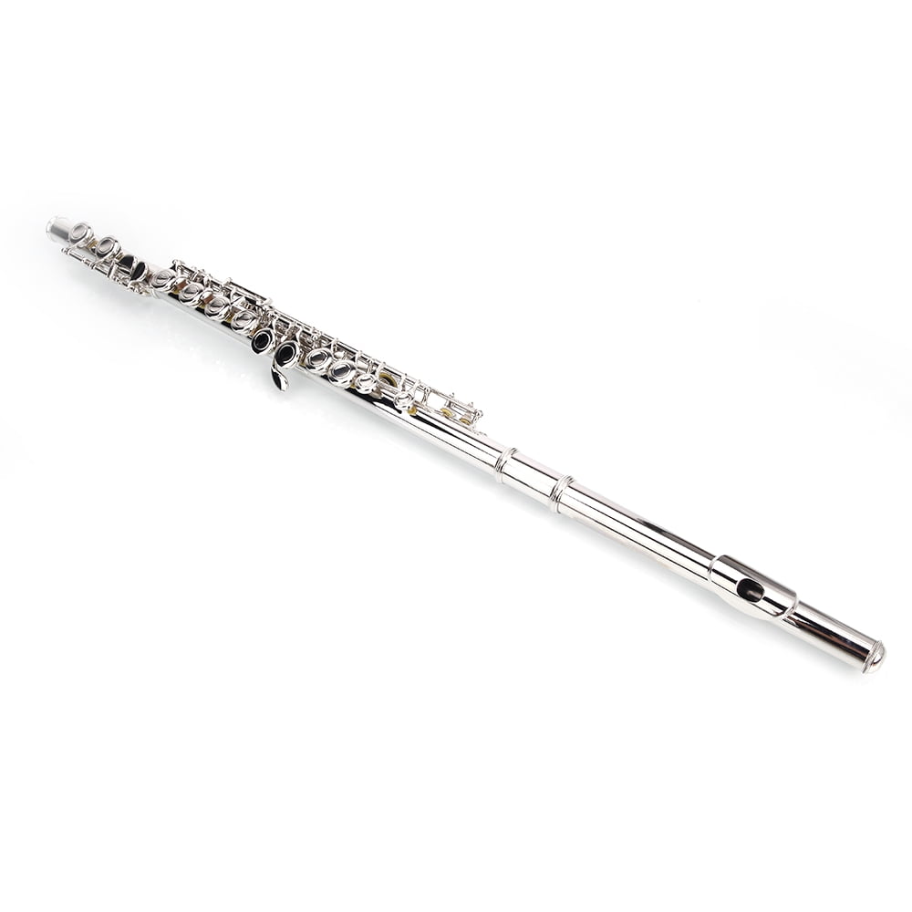 Nickel Plated C Closed Hole Concert Band Flute Silver