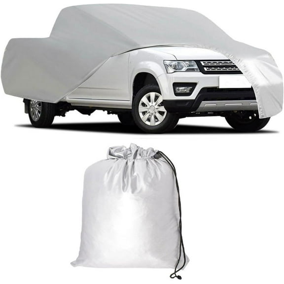 GENRICS Heavy Duty Outdoor Pickup Truck Cover Universal Fit Dust Rain Snow Heat Resistant Protection up to 230 L x 75 W x 65 H All Weather All Season Protection