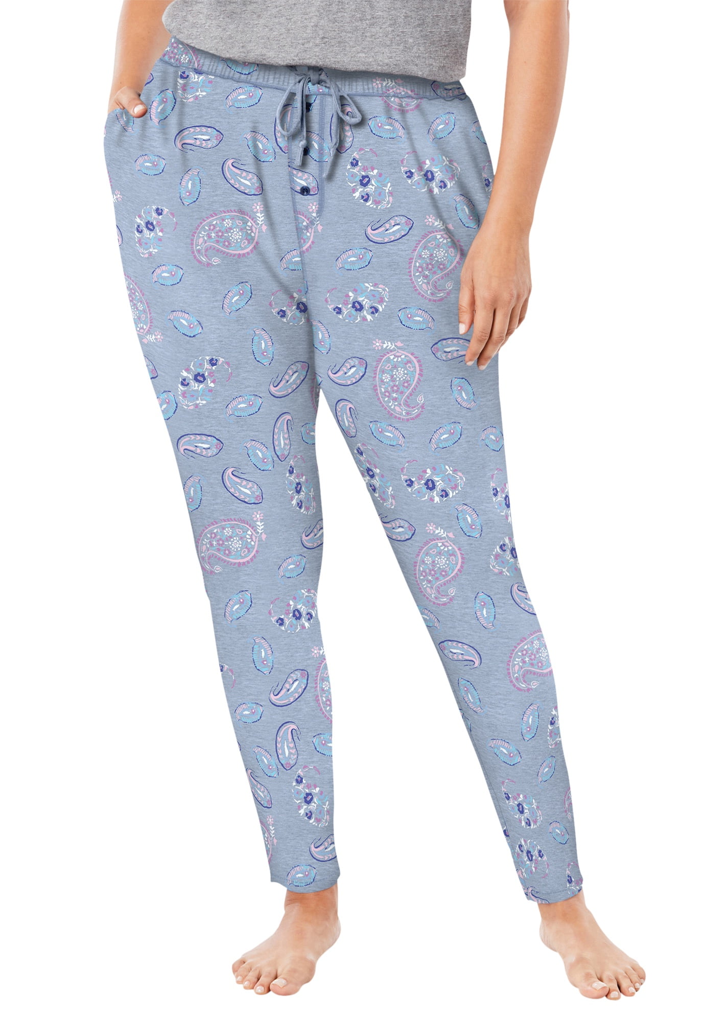 ALWAYS Women Drawstrings Jogger Sweatpants Tag S//M Skinny Fit Premium Soft Stretch Pockets Track Pants Paisley US S