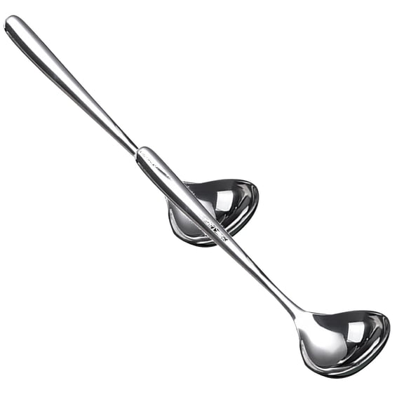 2 Pcs Stainless Steel Soup Ladle, Stainless Steel Sauce Ladle, Large Deep Soup Spoon for Soups, Stews & Sauces, Durable, Heat-Resistant, Rust-Proof with Ergonomic Handle, 8.07 Inch
