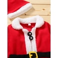 thumbnail image 6 of Odeerbi Baby Boy Girl Clothes Toddler Outfit Newborn Infant Christmas Winter Christmas Romper With Christmas Hat Cute Christmas Three-piece Set Red, 6 of 9