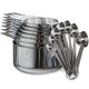 thumbnail image 1 of Juego de tazas y cucharas medidoras de acero inoxidable Foohvr 14 piezas, 1 of 5