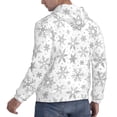 thumbnail image 6 of Lsque Snowflake Minimalist Pattern Casual Men's Hoodie,Hooded Sweatshirt with Kangaroo Pocket,Pullover Hoodie-Medium, 6 of 7
