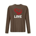 thumbnail image 4 of Lovzfmll Pyjama de Sport Imprimé Romantique Manches Longues Col Rond pour Hommes Marron, 2TG, 4 of 4