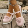 thumbnail image 2 of Womens Platform Wedge Mary Jane Dress Shoes Vintage Flower Leather Espadrilles Chunky Heeled Dressy Loafers, 2 of 6