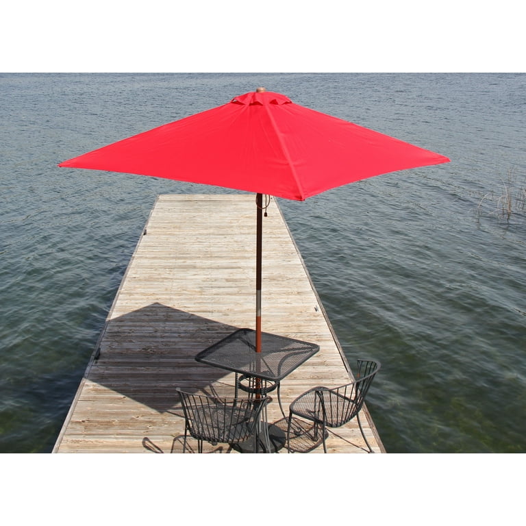 destinationgear classic wood 6.5' square patio umbrella Classic Wood Square Patio Umbrella