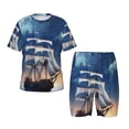 thumbnail image 1 of Balery Moonlit Night Sea Sailboat Conjunto de Pijama Infantil de Manga Corta con Estampado – Ropa de Dormir de Algodón Suave-X-Large, 1 of 6