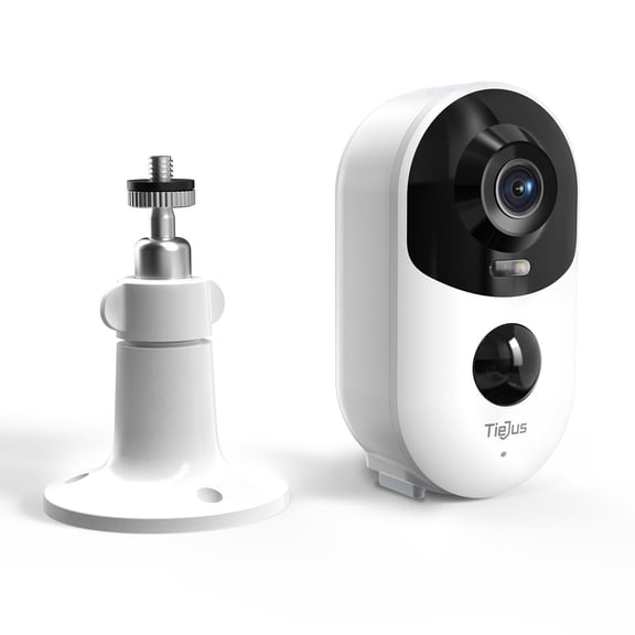 TIEJUS 2K Wireless Outdoor Security Camera ,Waterproof,,2.4GHz WiFi,Rechargeable Battery Powered Home Surveillance Camera with Color Night Vision
