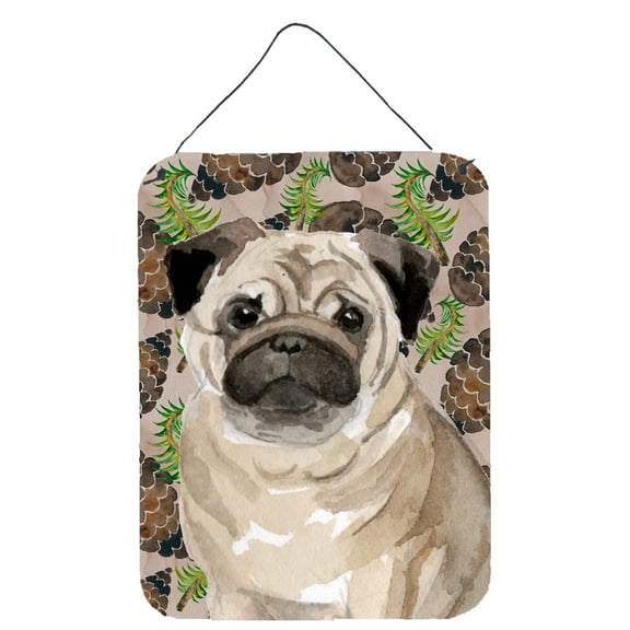 Fawn Pug Pine Cones Wall or Door Hanging Prints