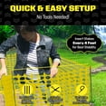 thumbnail image 5 of BOEN 4' x 50' Yellow Plastic Mesh Snow Fence Safety Barrier for Garden, Deer and Pets, 5 of 5