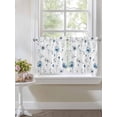 thumbnail image 3 of Half Window Curtain 36 Inches Long, Blue Floral Spring Window Treatment Curtain Drapes, Farmhouse Poppy Botanical Small Tier Curtains for Bathroom Over Sink, 27.5"x36", 2 Panels, 3 of 7