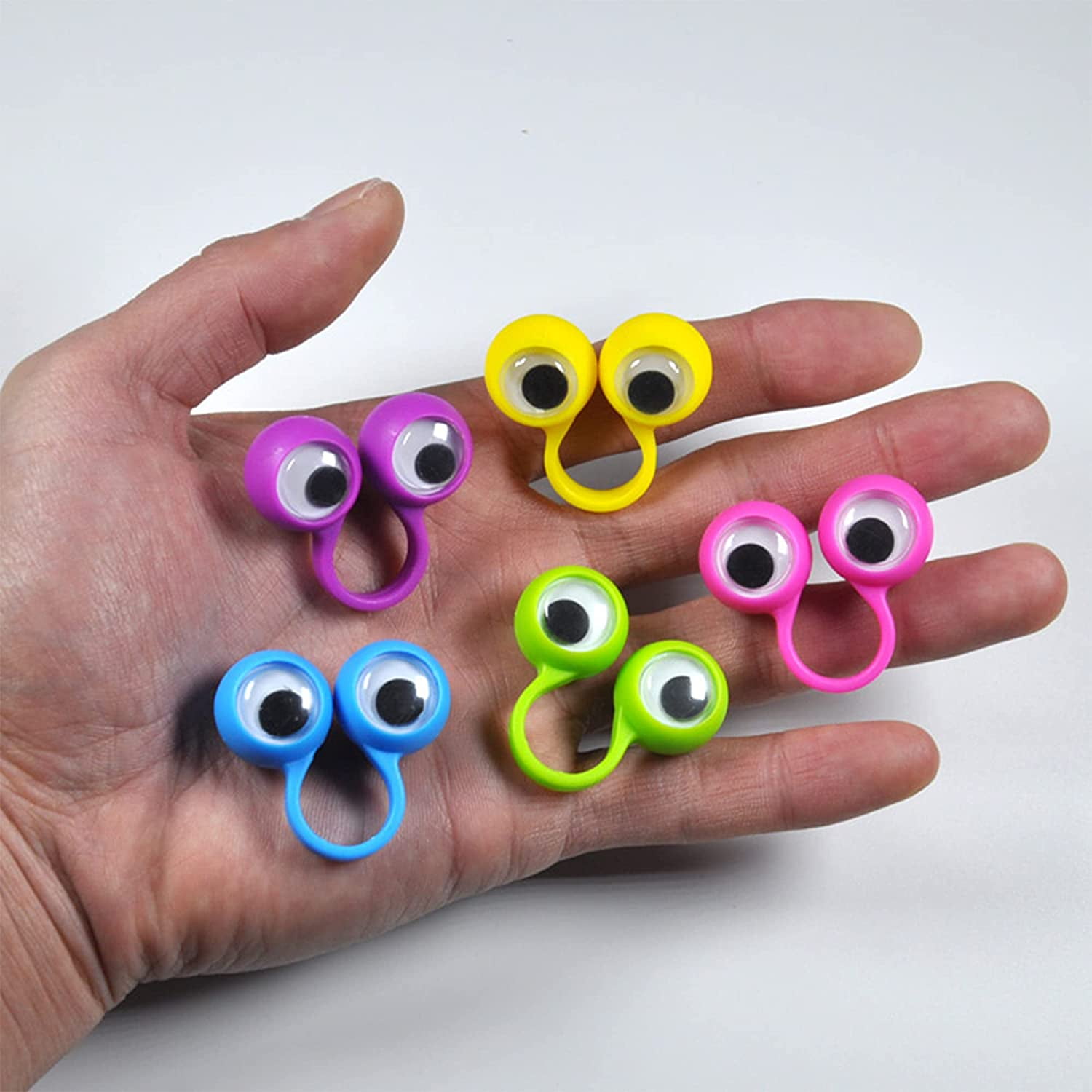 300 pcs Googly Eye Finger Puppet Wiggle Eyeballs Toy Googly Eye Rings