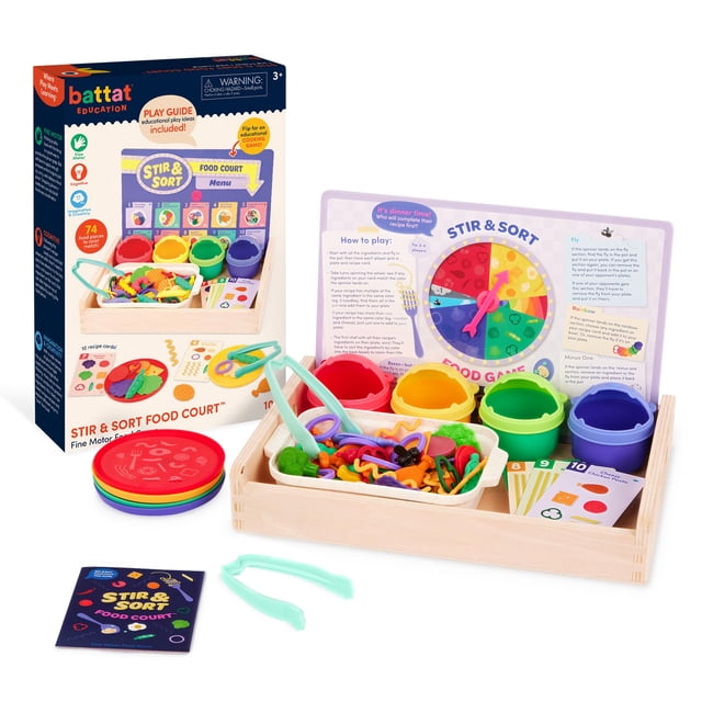 Set Play Food Battat Education Stir & Sort Food Court 3+