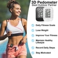 thumbnail image 2 of Hootek 3D Pedometer for Walking, Simple Step Counter with Large Digital Display, Step Tracker with Removable Clip Lanyard, Accurately Track Steps for Men Women Kids Adults Seniors, Black, 2 of 7