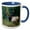 Blue/White, variant on 3drose, Roosevelt Bull Elk, Hoh Rainforest, 11oz Mug