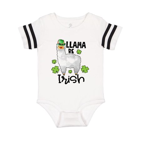 

Inktastic St. Patrick s Day Llama Be Irish with Green Shamrocks Gift Baby Boy or Baby Girl Bodysuit