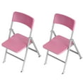 thumbnail image 1 of 2 Pcs Mini Chaise Pliante Rose pour Enfants Accessoires de Maison Miniatures Petites Chaises Pliantes Miniatures, 1 of 8