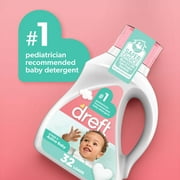 Dreft Active Baby Liquid Laundry Detergent for Sensitive Skin, Hypoallergenic, 92 fl oz, 64 Loads