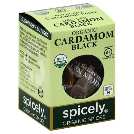 Spicely Organics - Organic Cardamom Pods - Black - Case Of 6 - 0.2 Oz.