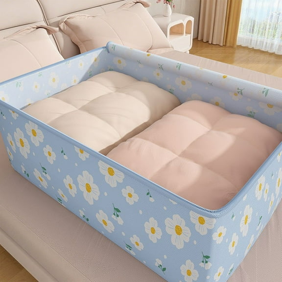 PONPRNGY Heavy Duty Storage with Reinforced Handles Extra Large Storage Bags for Clothes Toys Christmas Decoration Organizer Tote Bag Thickened Double Zipper