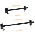 thumbnail image 6 of YDmeet Adjustable Black Steel Towel Rack Wall Mounted, 304 Stainless Bathroom Holder Extendable 14.5-23.6 inch, 6 of 6