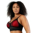 thumbnail image 2 of Women's Parfait P6011 Mia Dot Wire Free Padded Mesh Bralette (Black 32B), 2 of 4