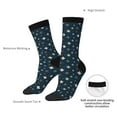 thumbnail image 4 of Cauagu Christmas Snowflakes1 Print Crew Socks for Women and Men,Adult Athletic Running Socks 1-Pair Sports Socks Work Gear Socks with Moisture Wicking, 4 of 6