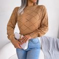 thumbnail image 6 of ShomPort Women's Crop Sweater Fall Casual Long Sleeve Ribbed Knit Pullover Sweater Jumper, 6 of 8