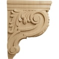 thumbnail image 3 of Ekena Millwork 4"W x 10 1/2"D x 14"H Large Hudson Acanthus Wood Corbel, Cherry, 3 of 4