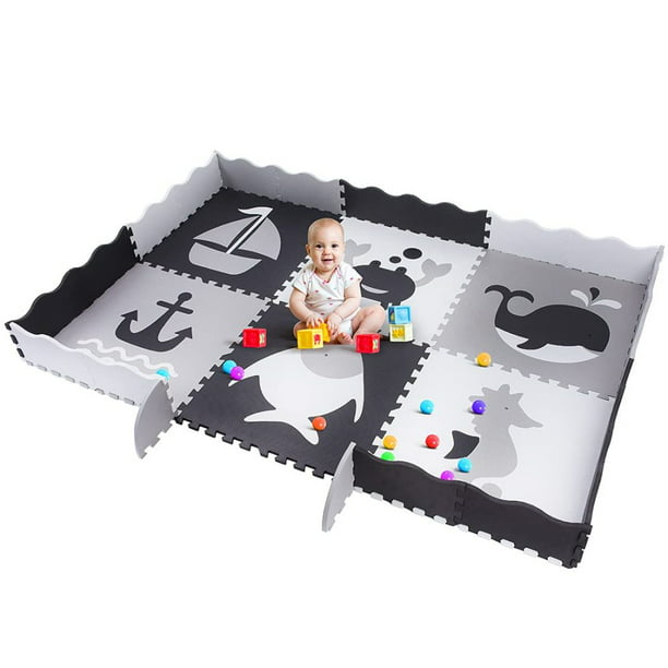 Forstart Baby Play Mat 6 8ft 4 9ft, Non Toxic Floor Tiles Baby