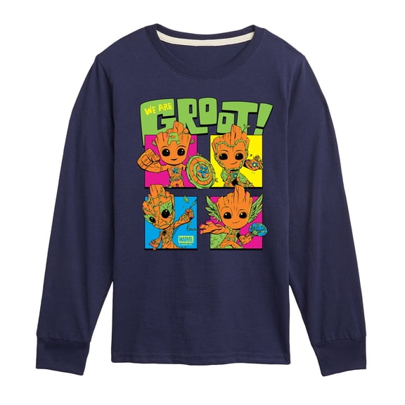 Guardians Of The Galaxy - Groot Costumes - Youth Boys Long Sleeve Graphic T-Shirt