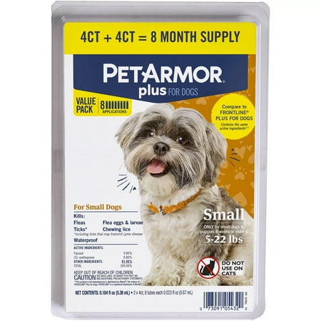 PetArmor Plus Flea and Tick Prevention for Dogs (Small Dog: 5 to 22 lbs.)