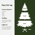 thumbnail image 3 of LuxenHome 7Ft Pre-Lit Flocked Fraser Fir Slim Artificial Christmas Tree, 3 of 9