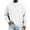 #White, variant on DPTALR Men's Casual Fashion Solid Color Breathable V-neck Long Sleeve Shirt,White, XL