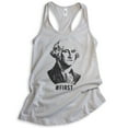 thumbnail image 1 of First! George Washington Tank Top, Ladies Racerback Tank Top, Funny Graphic Tee, Funny President Tank, Silver Gray, Large, 1 of 3