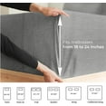 thumbnail image 4 of CGK Linens 6-Piece Extra Deep Pocket Sheet Set With Extra Matching Pillowcases - King Size Bed Sheets Fits 18"-24" Mattresses, Heathered Grey, 4 of 7