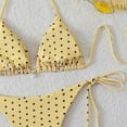 thumbnail image 6 of ECHFIPROM Womens Polka Dot High Waisted Drawstring Bikini Set,2 Piece Bathing Suits for Women Adjustable Swimwear,Yellow,S, 6 of 6