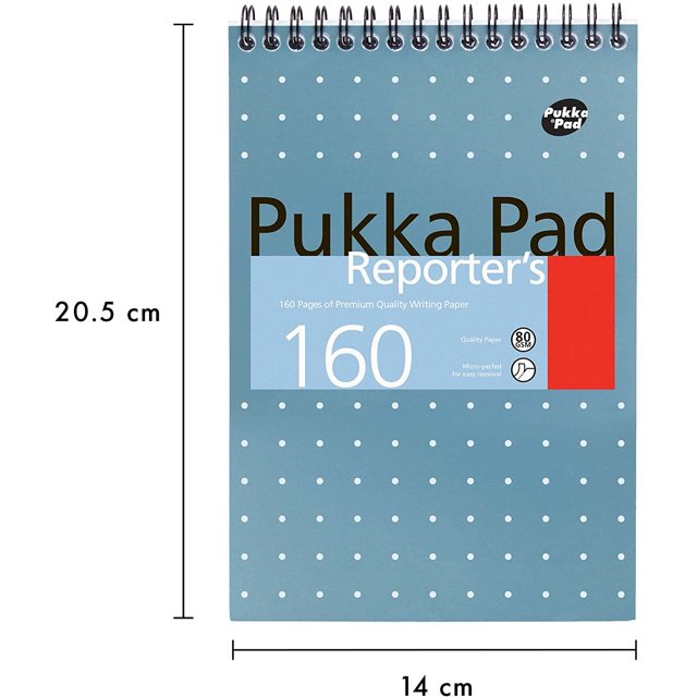 Pukka Pad, Metallic Pad Durable For Long Lasting Use Perforated Leaves Handy Size For Easy Portability 160 Pages