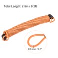 thumbnail image 2 of Uxcell Security Steel Cable 2.5mm x 2.5m/8.2ft Coated Spring Luggage Lock Wire Rope with Double Loop Orange, 2 of 5