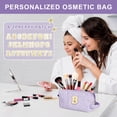 thumbnail image 3 of DAKIMOE Makeup Bag Cosmetic Bags Organizer Personalized Initial Travel Essentials Toiletry Bag for Birthday Christmas Girlfriend Teacher Valentines Day Gifts, 3 of 9