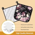 thumbnail image 3 of PRIYAL Retro Groovy Flower Bee Honeycomb Pot Holder Set of 2,Heat Resistant Potholders Oven Hot Pads for Kitchen Cooking Baking BBQ, 3 of 14