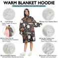 thumbnail image 5 of Wearable Oversized Blanket,Halloween Ghosts Castles and Pumpkins Wearable Blanket Hoodie for Adults,Cozy Hooded Blankets with Super Pockets,Super Warm Fuzzy Pullover for Women & Men, 5 of 6