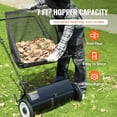 thumbnail image 3 of 26" Push Lawn Sweeper, 7 ft³ Mesh Collection Bag, Heavy-Duty Steel Frame & Rubber Wheels, 4 Spinning Brushes, 3 of 8