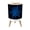 Color 4, variant on Small Trash Can with Lid Tropical Beach Turquoise Ocean Waves Palm Leaves Sunny Blue 1.8 Gallon Dog Proof Trash Can Round Garbage Can Waste Bin Wastebasket for Bathroom Bedroom Living Room