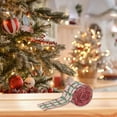 thumbnail image 3 of GUANGHONG Christmas Plaid Ribbon Roll Decorative Bow Ribbon for Holiday Wrapping Pumpkin Ornament, 3 of 6