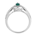 thumbnail image 3 of 10k White Gold Emerald & 1/4 Carat T.W. Diamond Teardrop Ring, 3 of 3