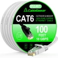 thumbnail image 1 of Cable Ethernet CableGeeker Cat 6 30 m para interiores y exteriores, blanco, 1 of 9
