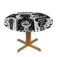 thumbnail image 3 of BCIIG Magic Stars Wand Round Table Cover Stain Resistant Washable Indoor Outdoor Tablecloth Kitchen Dining Wedding Parties Picnic Camping 100% Polyester Fiber 38-42, 3 of 8